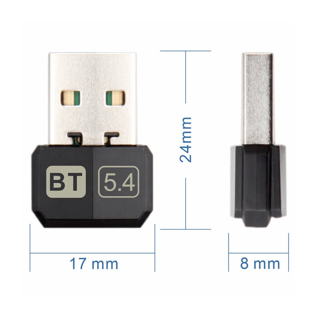 USB Bluetooth 5.4 5.3 Adapter WIreless Transmitter Receiver Audio Bluetooth For Bluetooth Adapter For Win8.1/10/11 Driver Free