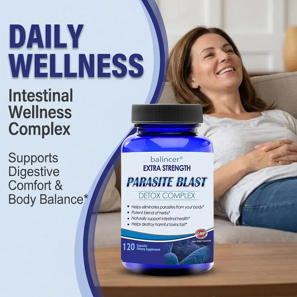 Parasite Blast Detox Complex - Eliminate Parasites, Cleanse The Intestines, and Improve Digestion