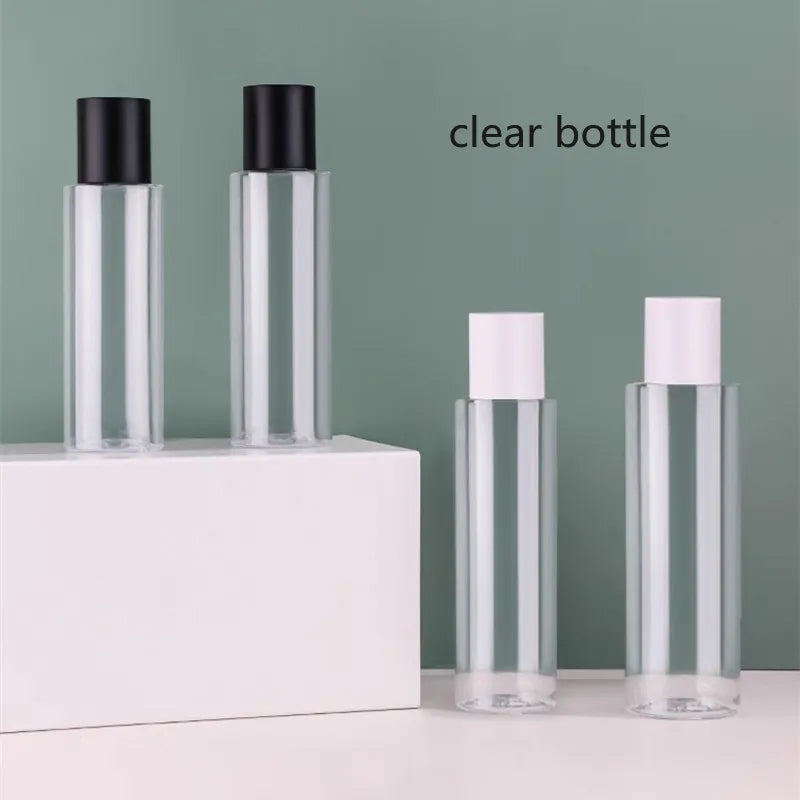 10/30pcs 100/120/150/200ml Empty PET Cosmetic Toner Bottle Moisturizer/ Makeup Remover Bottle  Clear/ Frosted Water Bottle