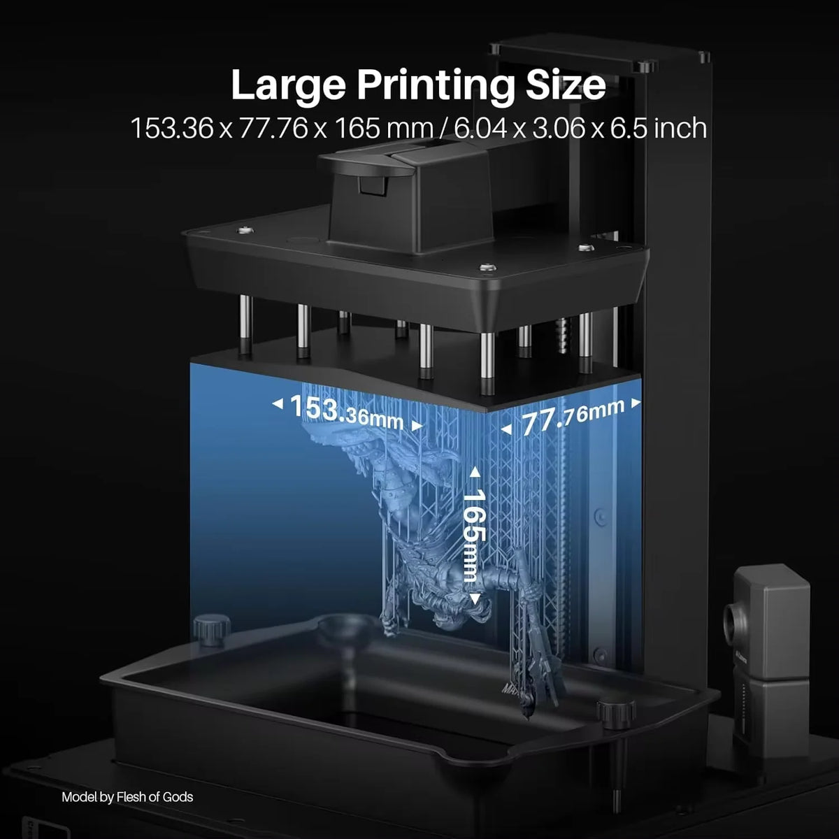 ELEGOO Mars 5 Ultra 9K MSLA Resin 3D Printer with Auto Leveling and AI Smart Camera, High Speed Printing Size 153.36×77.76×165mm