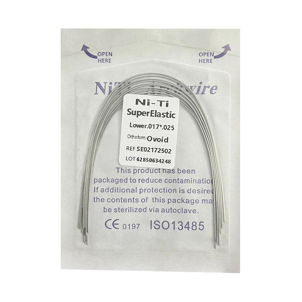 10pcs/Pack AG Dental Orthodontic Arch Wires NITI Round / Rectangular Oval Form Ortho Arch Wire Dentist Tool