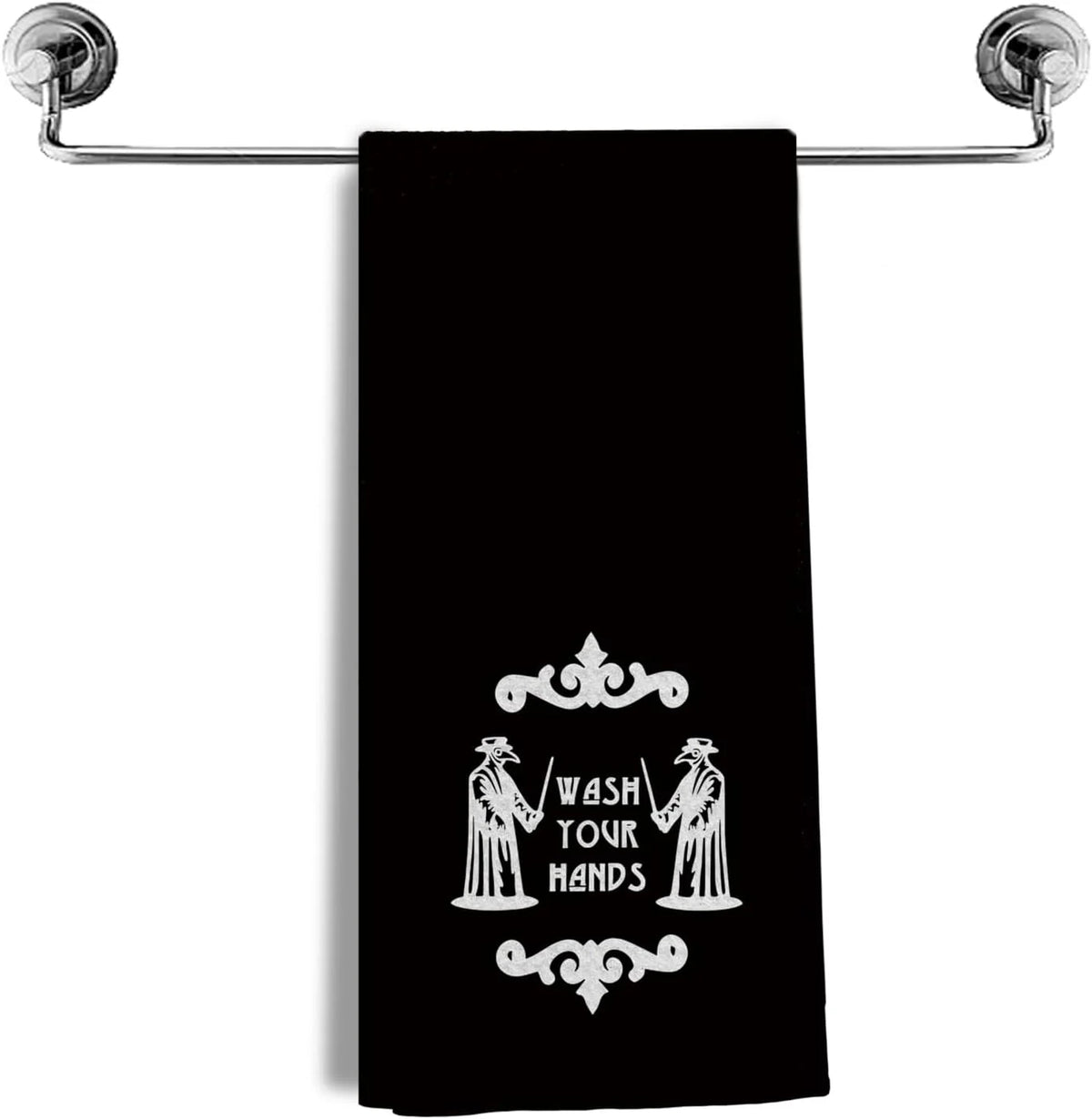 Wash Your Hands Halloween Hand Towels Gifts for Bathroom Kitchen Gothic Horror Bathroom Home Decor Goth Halloween Decoration
