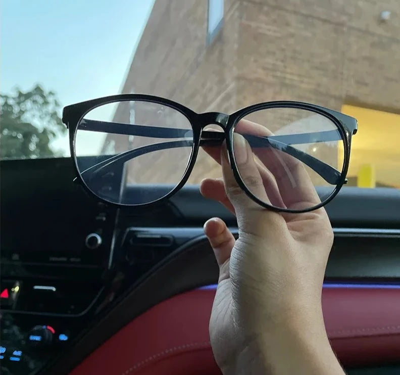 Transparent Computer Plano Glasses Round Frame for Women Men Anti Blue Light Clear Eyewear Blocking Optical Spectacle Eyeglasses