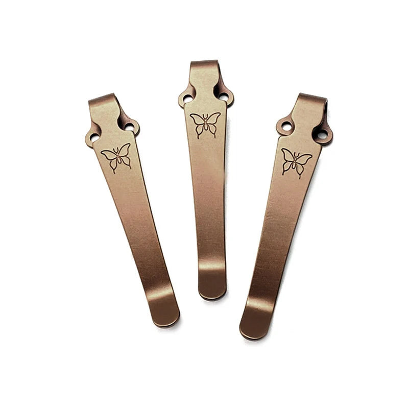 Knife Titanium Back Clamp Pocket Clip 5 Color For Emerson CQC Benchmade Griptillian Bugout 535 585 551 Knives