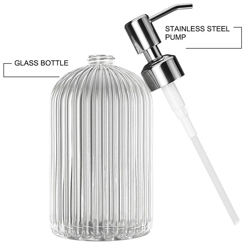 420ml Bathroom Empty Pump Bottle Modern Shower Gel Press Shampoo Dispensing Bottle Light Luxury Liquid Hand Soap Dispenser