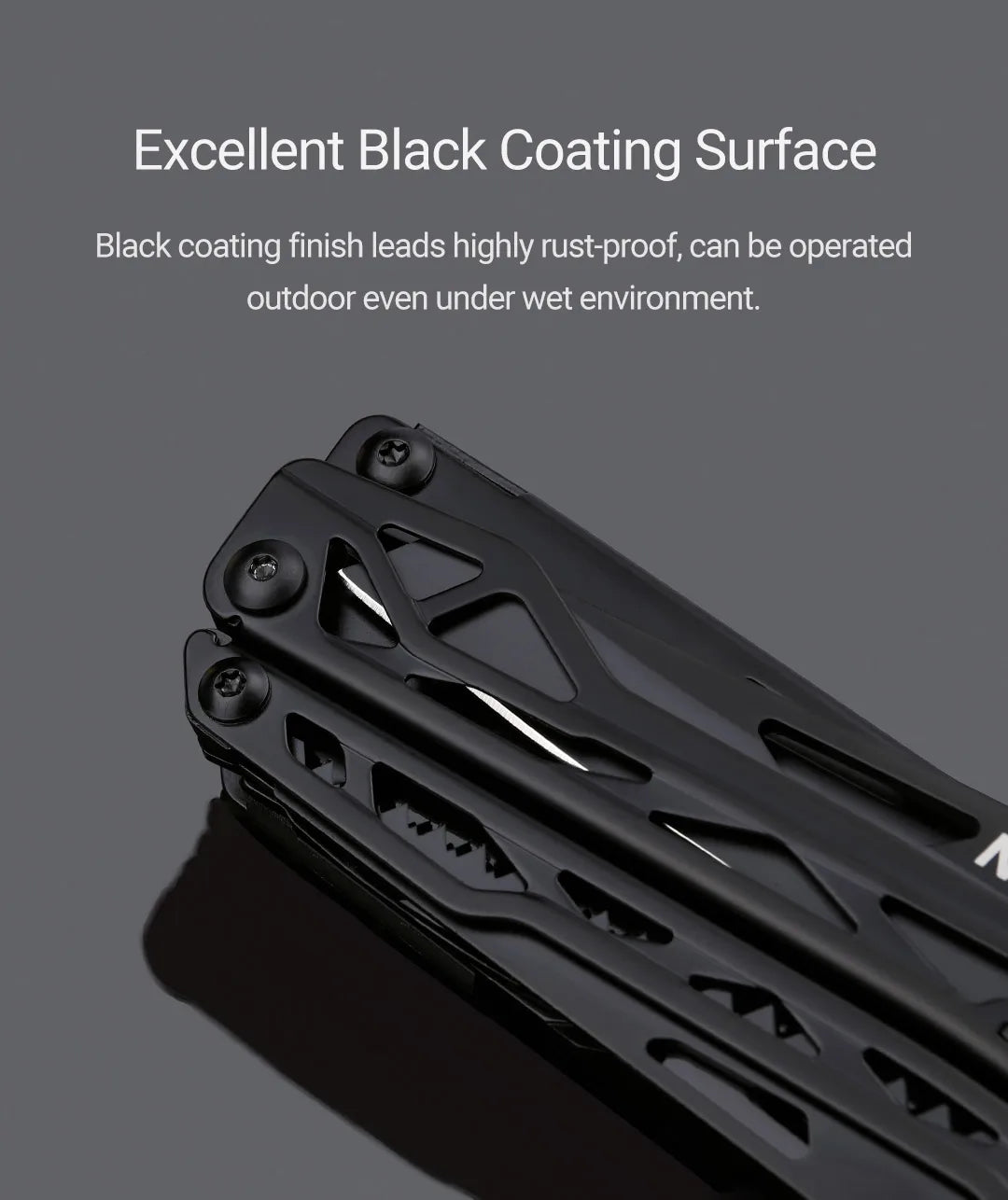 NexTool 11-In-1 Black Knight Multi-function Camping Tools Knife Outdoor Survival Folding Pliers Scissors Hand Multitool Tool Kit