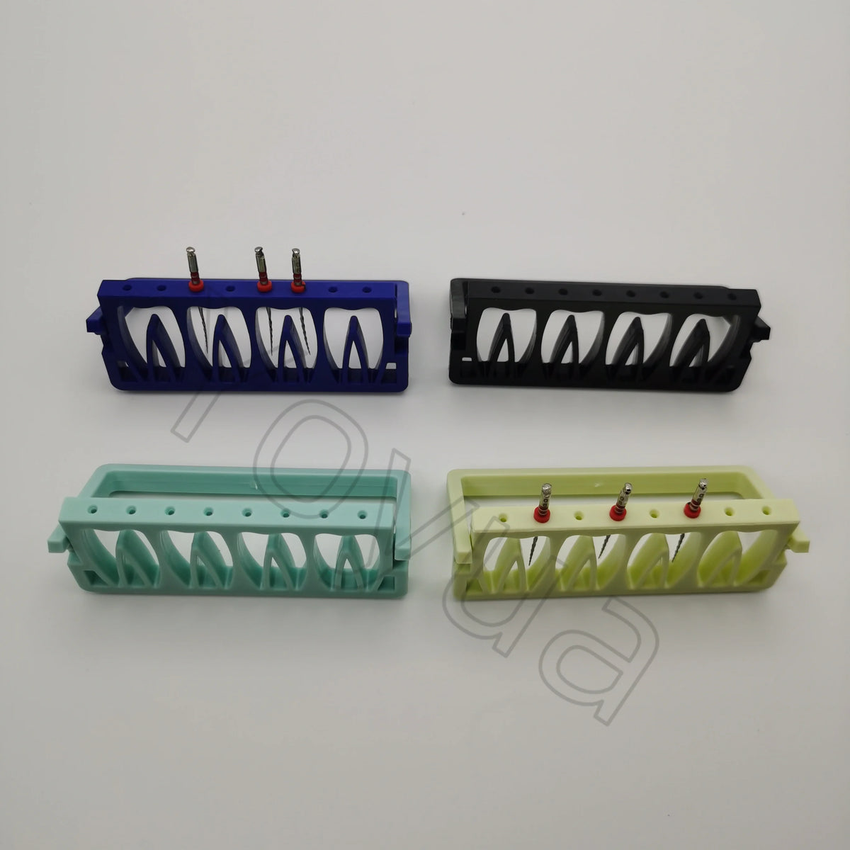 10pcs 8 Holes Dental Endodontic Files Holder Drill Stand Root Canal File Block Endo Stand Endo Tray Organizer Endo Sterilization