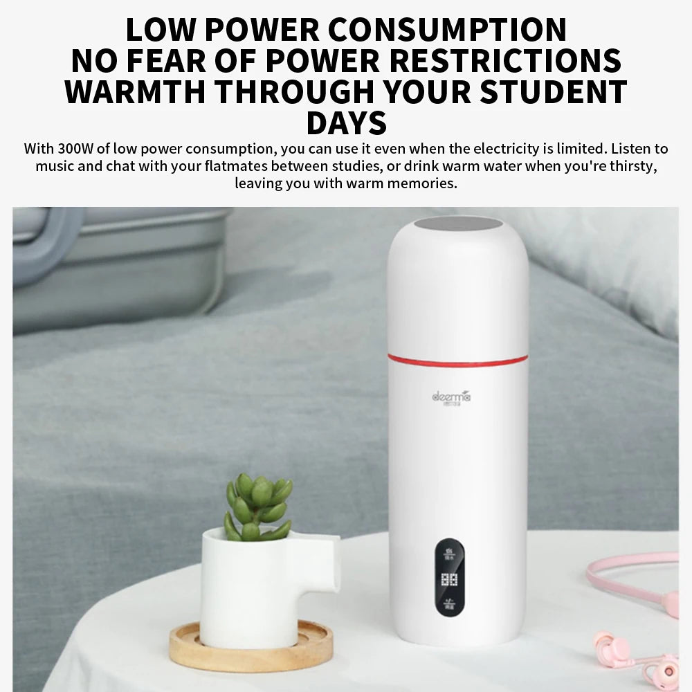 Deerma DEM-DR035 bottle water 350ML Portable Electric Water Cup Touch Control Drinkware Thermos Smart water Kettle