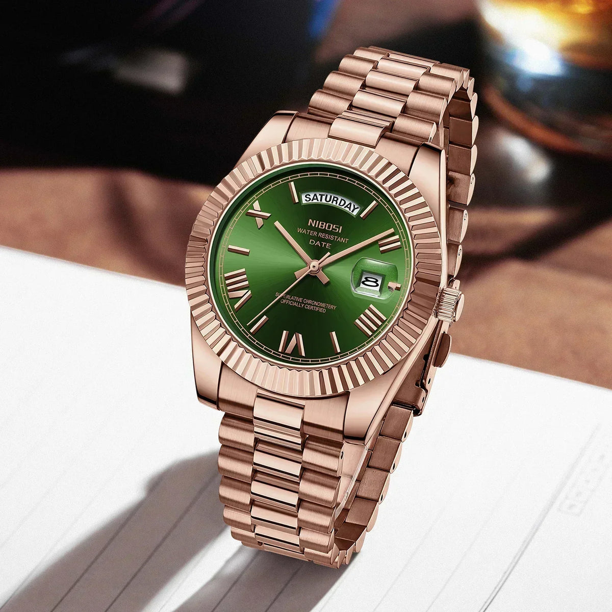 NIBOSI Fashion Quartz Men Watch Top Brand Luxury Wristwatch Day Date Miyota Watch Men Waterproof Steel Male Clock Reloj Hombre