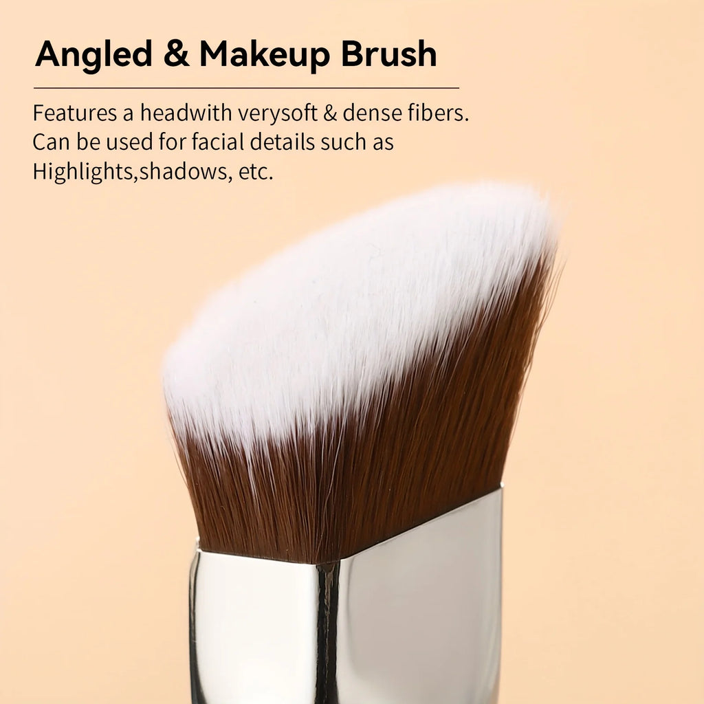 2 PCS Makeup Brushes Rectangular Foundation Brush & Concealer Brush for Contouring, Blending, Powder/ Foundation Application