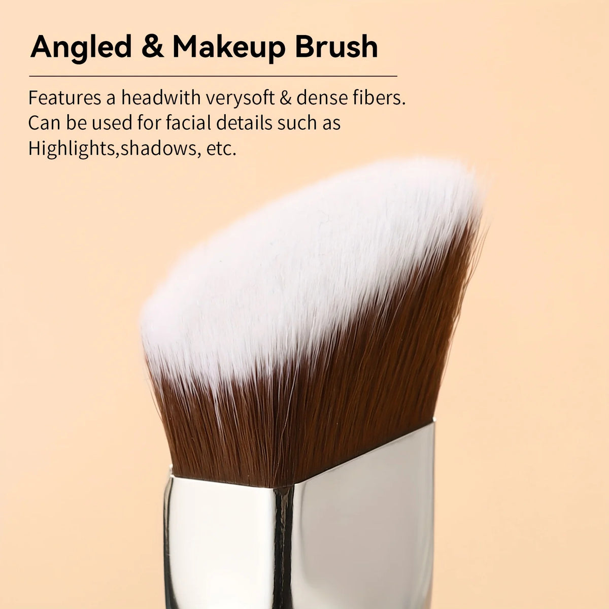 2 PCS Makeup Brushes Rectangular Foundation Brush & Concealer Brush for Contouring, Blending, Powder/ Foundation Application