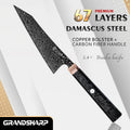 Grandsharp 5.4 Inch Bunka Knife 67 layers Damascus Steel Sharp Blade Kitchen Tool Cook Knives Meat Slicer Cooking Cutter