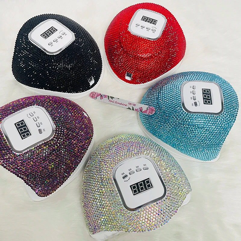 UV Light for Nails Rhinestone Nail Dryer Lamp Maquina De Unha Em Gel LCD Display 45 Led Beads 4 Timer Setting Nail Art Tools
