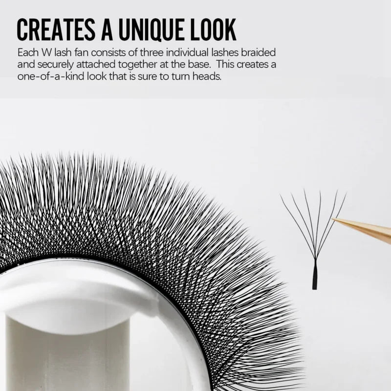 SENSE LASHES 6D W Shape Eyelash Premade Volume Fan Lashes Automatic Flowering Natural Soft Light Full Dense Eyelash Extensions