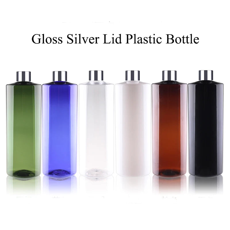 20pcs 100ML 120ML 200ML Empty Plastic Bottle With Aluminum Lid 500ML Flap Lid Refillable Bottle Cosmetic Container JX141-20
