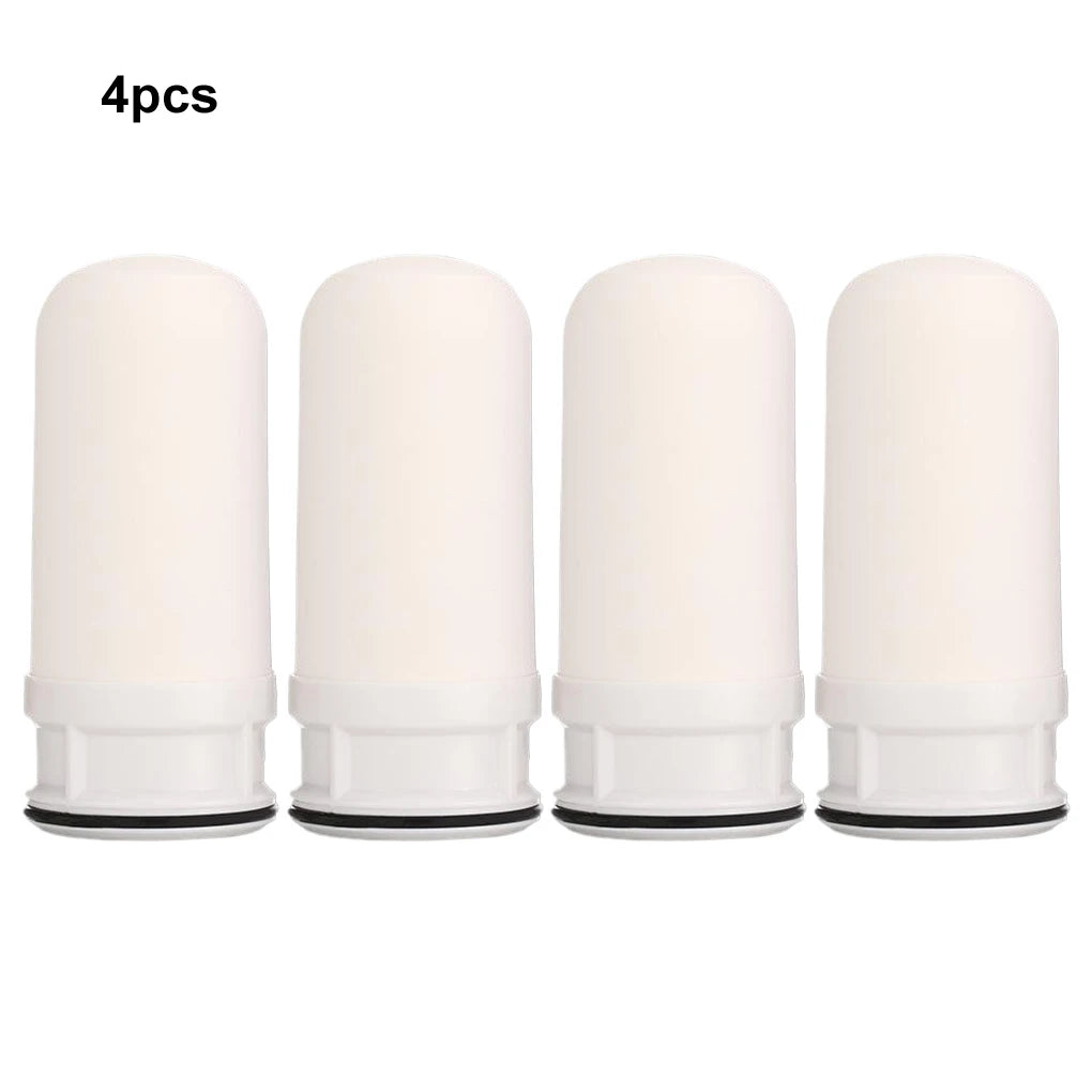 4 Pcs Replacement Ceramic Faucet Tap Water Filter Purfier Cartridge Durable Gift for Home Kitchen Housheold Easy to Use