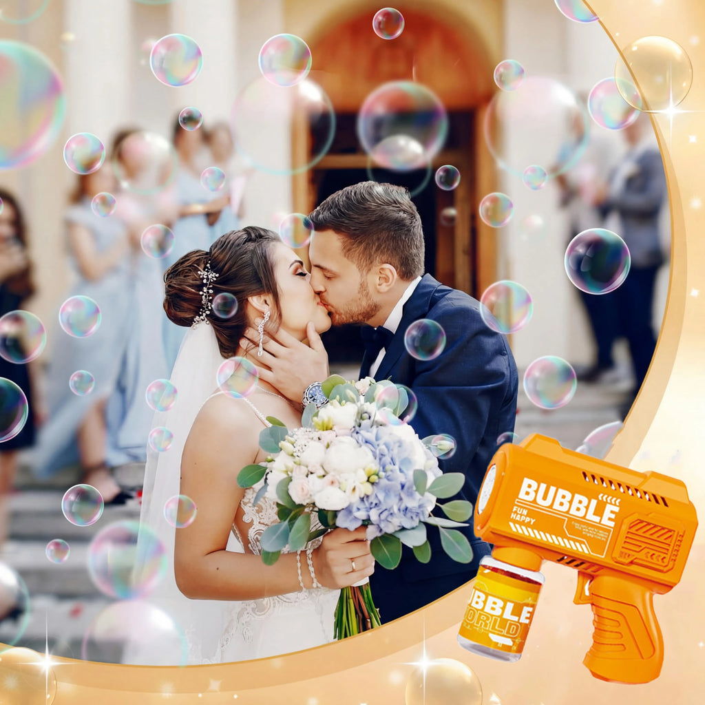 Bubble Guns Wedding Party Favors Romantic Bubble Maker for Outdoor Wedding Ceremony Photo Props Automatic Bubble Machine Blower