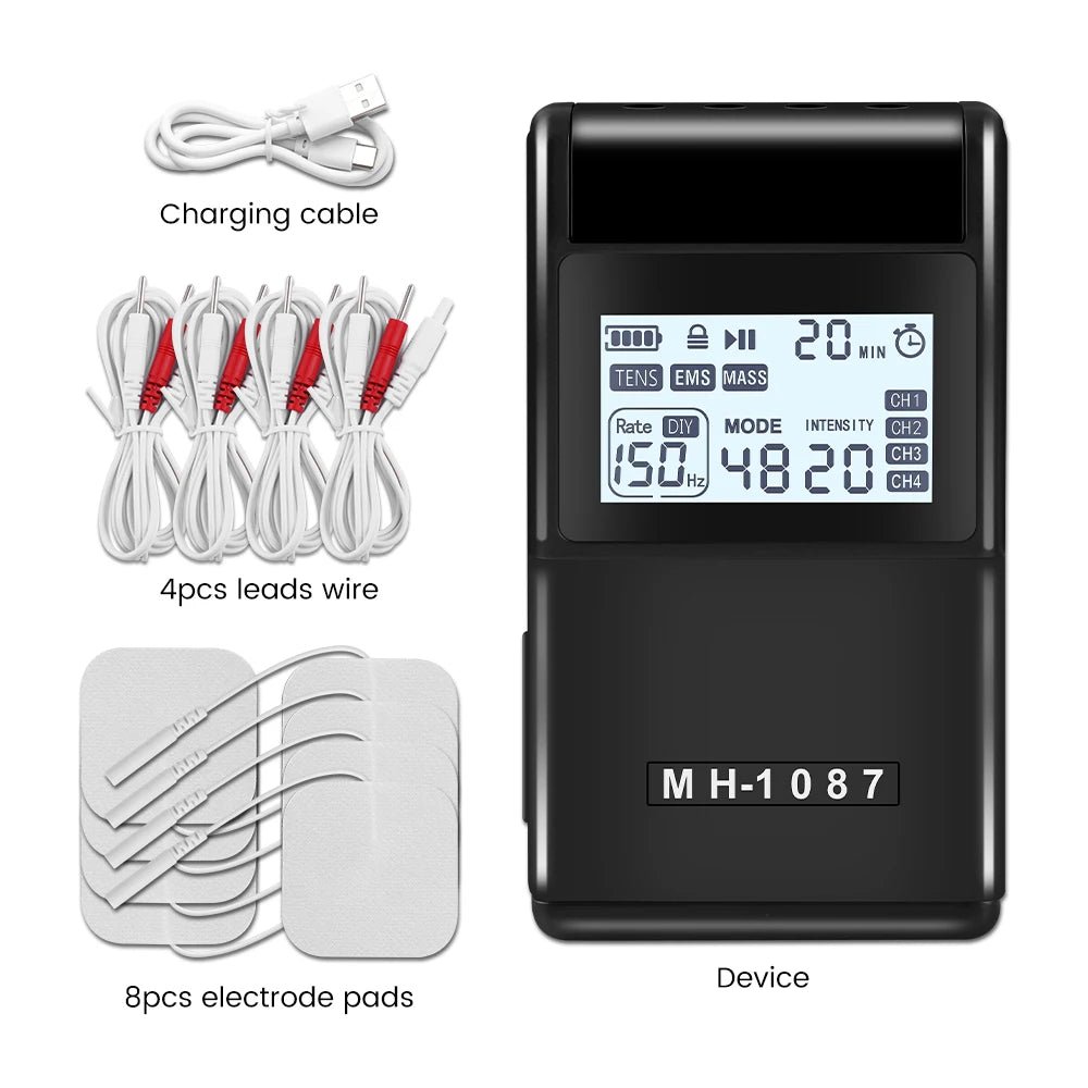 EMS TENS Unit Machine EMS Electric Muscle Therapy Stimulator Physiotherapy Pulse Electric Massage Device Back Body Neck Massager