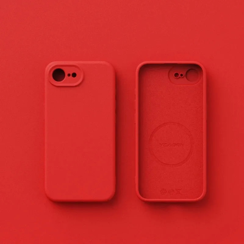 For Magsafe Case For iPhone 17E Liquid Silicone Magnetic Shockproof Solid Colour Matte Soft Cover For iPhone 17 E 17e Bumper