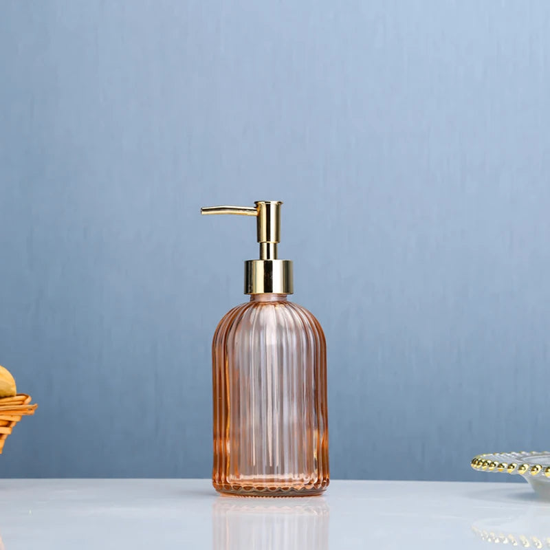 420ml Bathroom Empty Pump Bottle Modern Shower Gel Press Shampoo Dispensing Bottle Light Luxury Liquid Hand Soap Dispenser