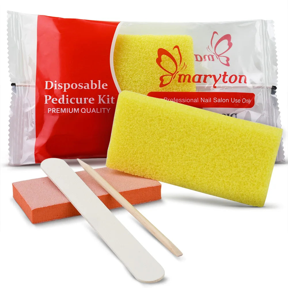 800 Sets/Carton Disposable Pedicure Kits Nail Sets Sand File Buffer Sponge Block Manicue Tools
