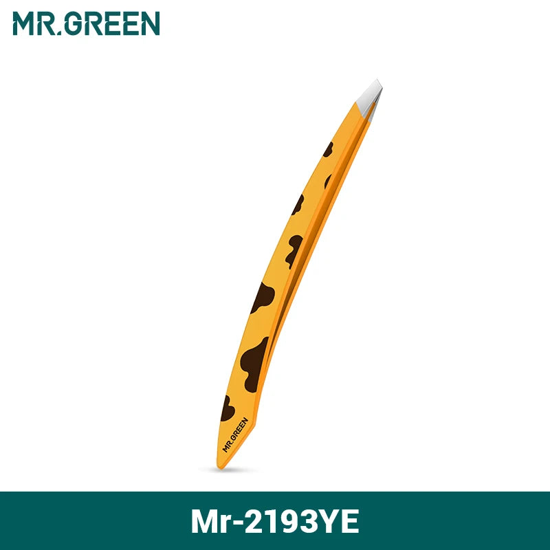 MR.GREEN Curve Handle Eyebrows Tweezers Professional Fine Hairs Puller Makeup Tools Stainless Steel Beauty Clips Removal