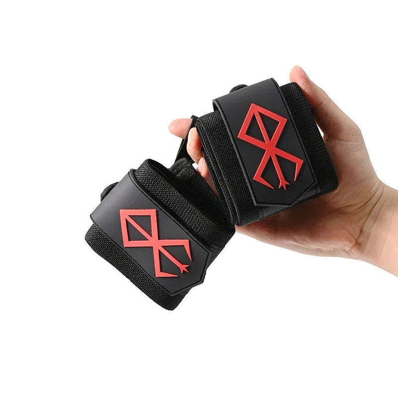 Anime Wrist Wraps Weightlifting Professional Wrist Support Sweat Compression Wrap Wrist Strap Weights Fitness Strength
