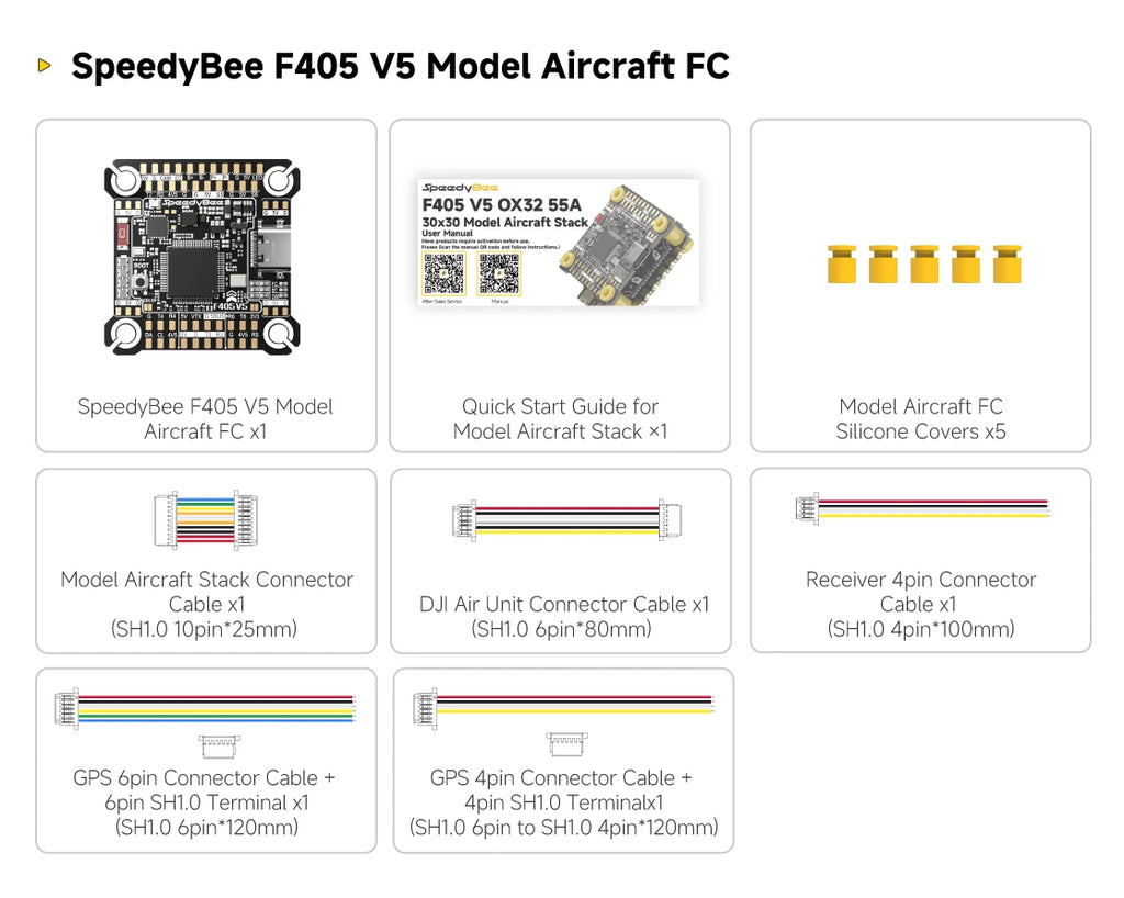 SpeedyBee F405 V5 OX32 55A 30x30 Model Aircraft FC&ESC Stack