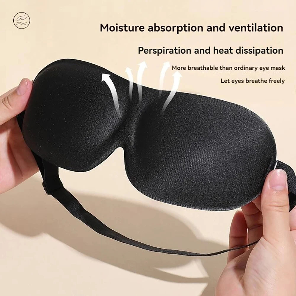 100% Light Blocking 3D Contoured Sleep Eye Mask Ultra-Soft Skin-Friendly Breathable Eye Cover for Rest Travel Yoga Eye Patches