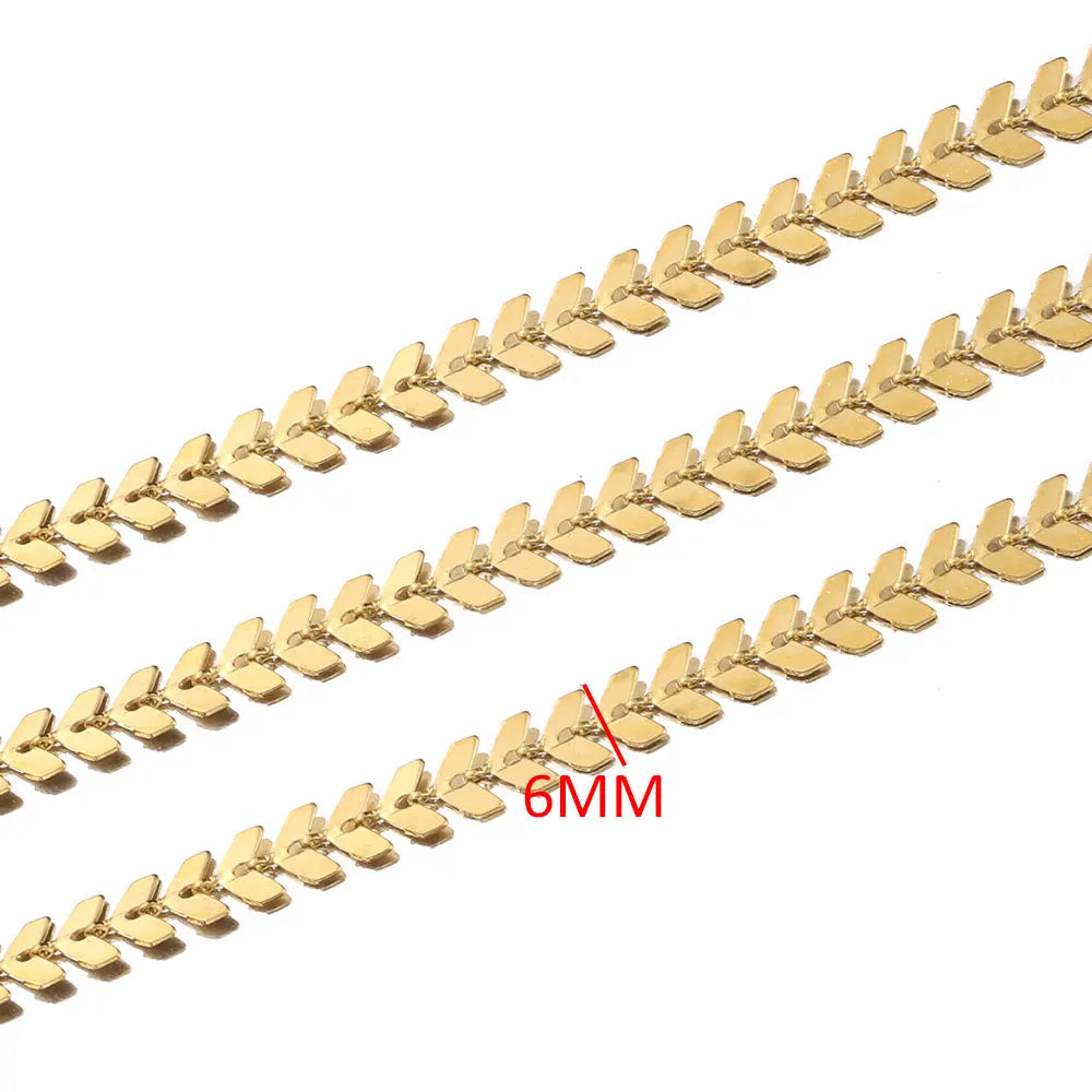 1 Meter Stainles Steel Gold Handmade Star Shells Chains for Women Necklace Bracelet Anklet Making Supplies Bulk Items Wholesale