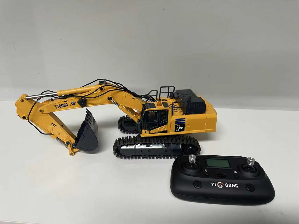 Mini Excavator 1/50 970 Electric Excavator Simulation Model With Lighting System Desktop Remote Control Excavator Model Toy