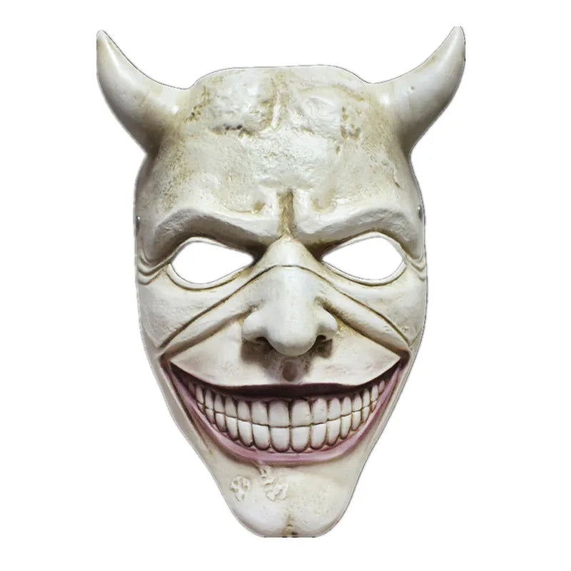 The Black Phone Mask Horror Movie The Grabber Cosplay Costume for Halloween Men's Masquerade Prop