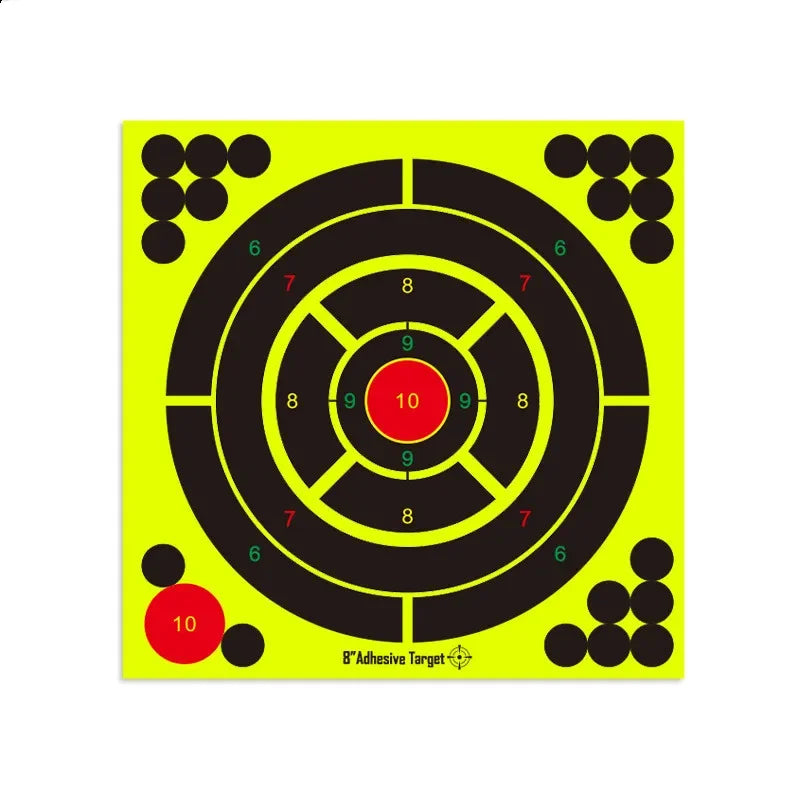 10PCS  Shooting Targets Stickers Reactive Splatter Adhesive Sticker Paper Gun Shoot Training Accessories 8Inch