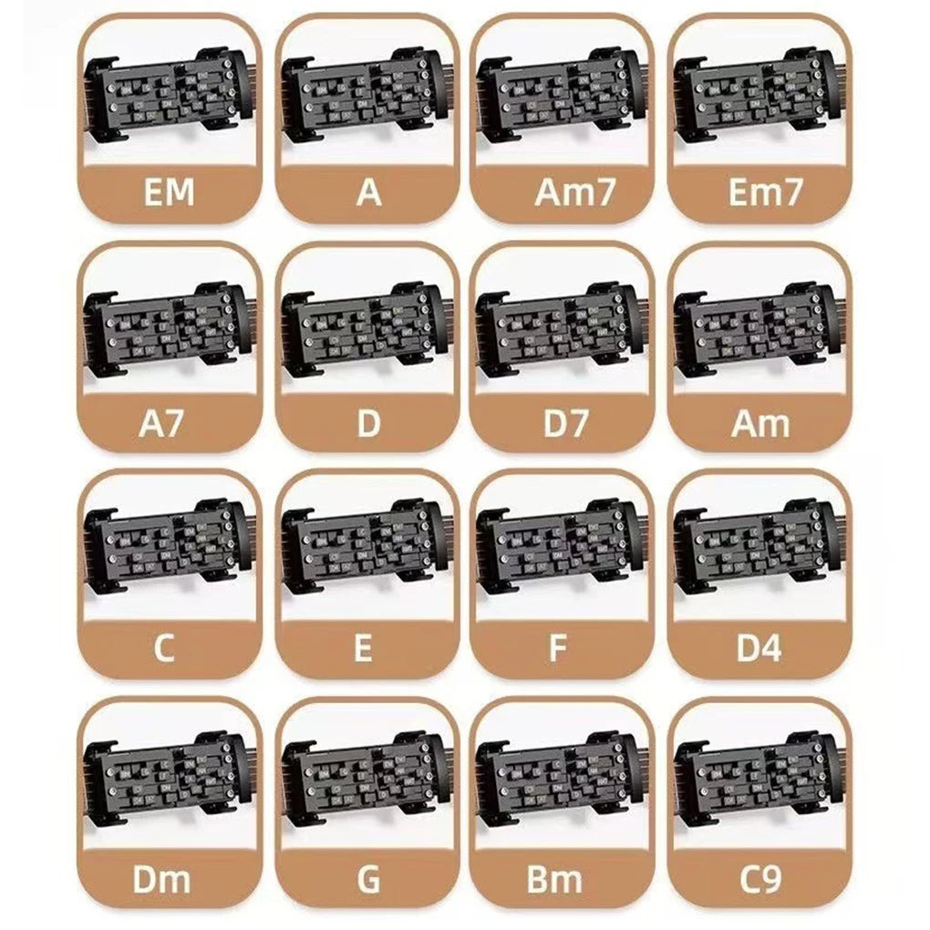 Guitar Aid Chords,Portable Guitar Learning System Teaching Beginner Trainer Practice Tools for Beginners Friends Family Adults