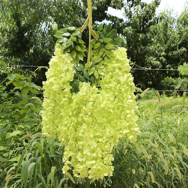 12pcs Artificial Wisteria Flowers String Hanging Garland Decor Fake Flower Outdoor Wedding Garden Arch Home Party Decoration