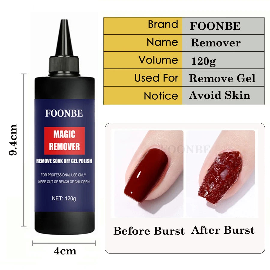 120g/250g Magic Remover Nail Polish Remover Peel Off Burst UV Gel Polish Fast Remove Semi Permanent Varnish Polish Cancel Glue
