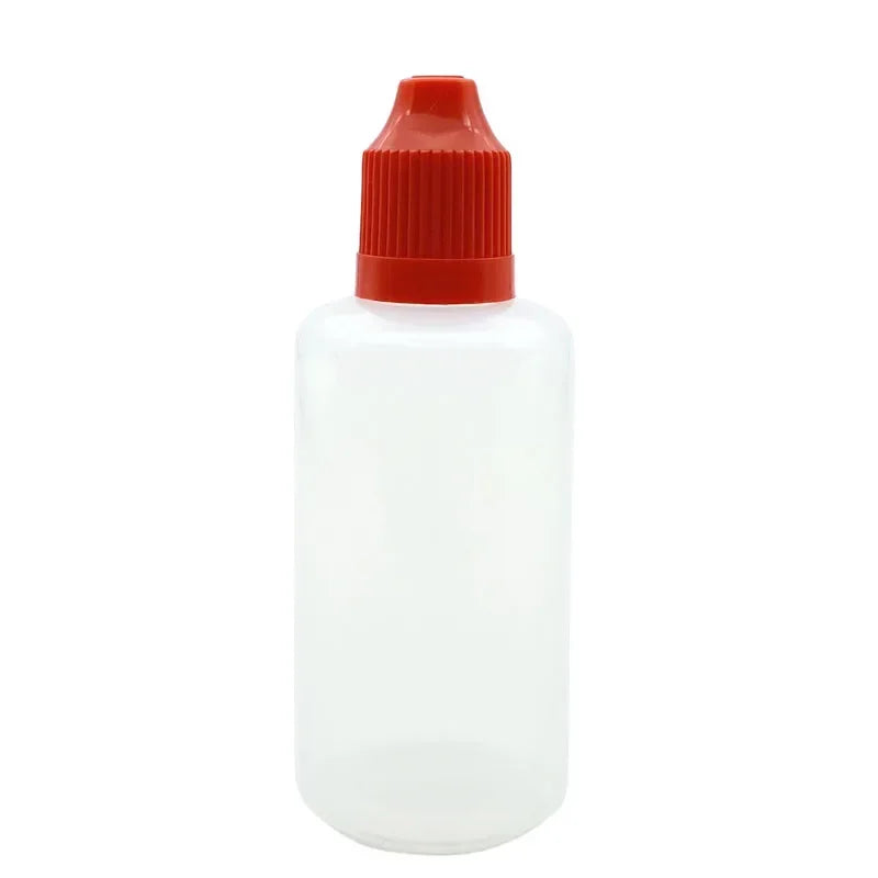 100PCS 3/5/10/15/20/30/50ml Wholesale Eye Drop Refillable Bottle with Colorful Cap Squeezable Dropper Bottle Liquid Containers