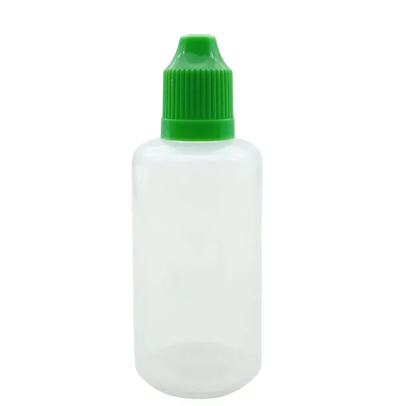 100PCS 3/5/10/15/20/30/50ml Wholesale Eye Drop Refillable Bottle with Colorful Cap Squeezable Dropper Bottle Liquid Containers