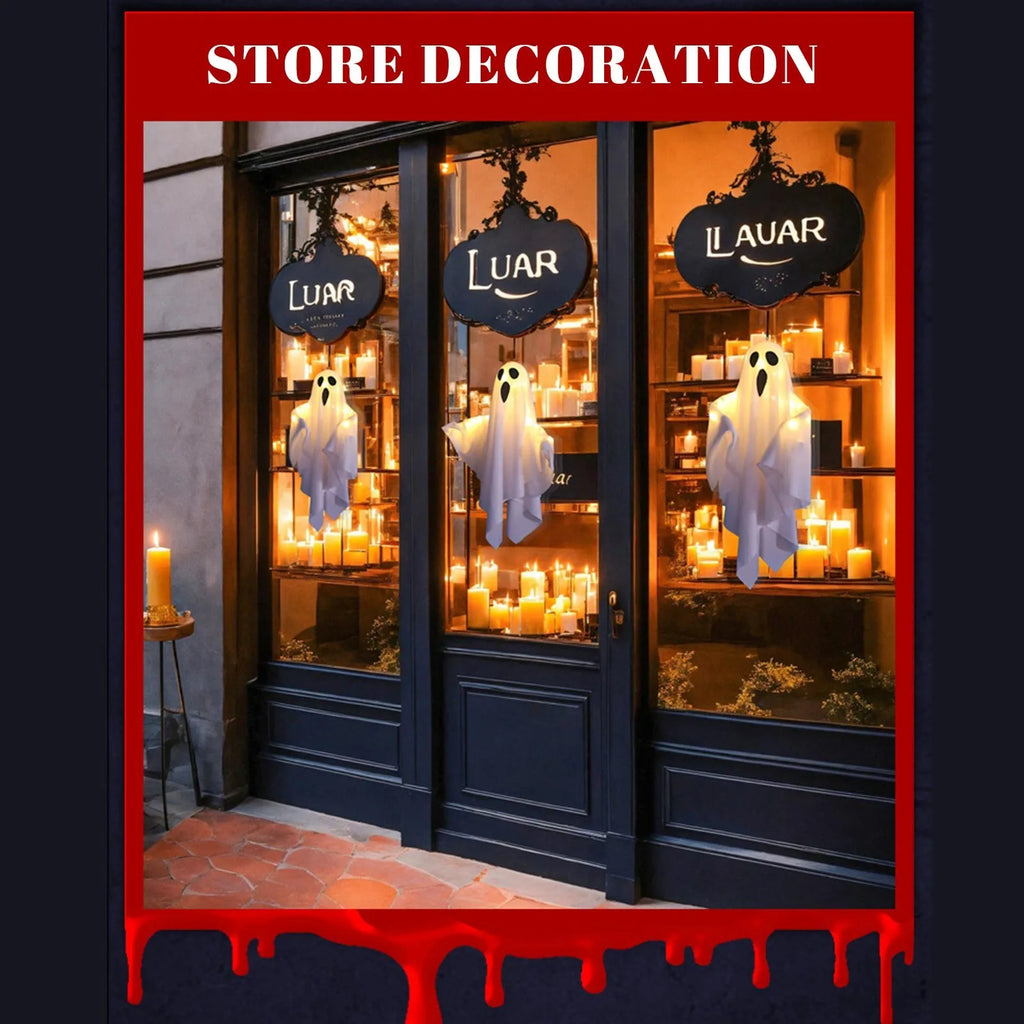 Halloween Ghost Hanging Decorations Halloween Hanging Light Up White Flying Ghosts Tree Window Wall Scary Ornament 2026