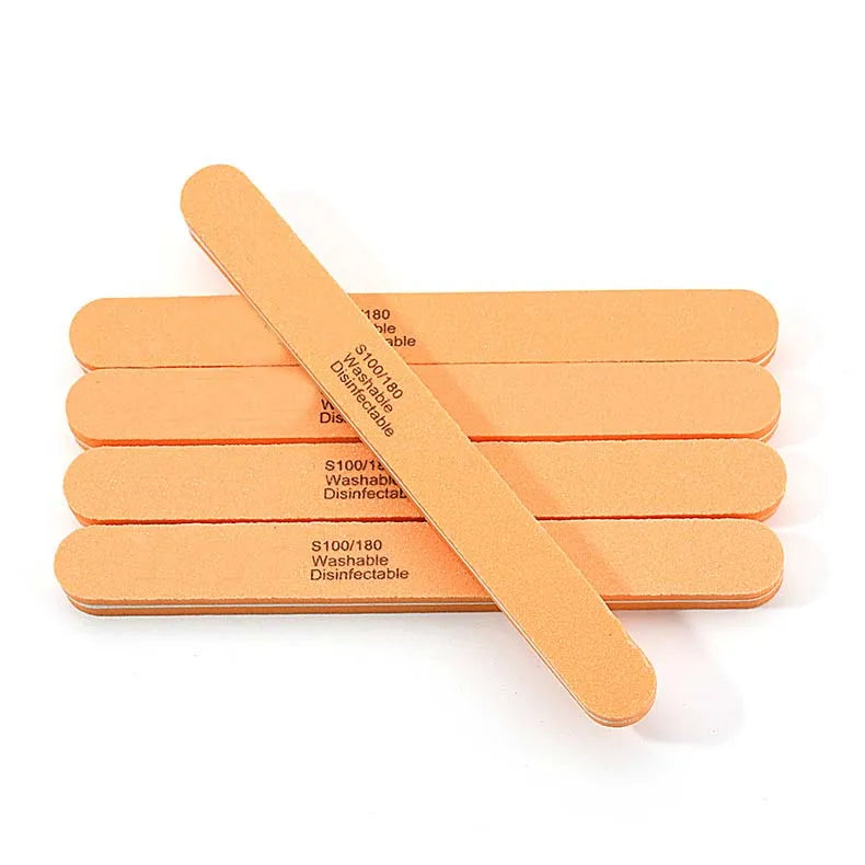 10pcs/lot Professional Nail Files 100/180 Washable Nail Art Sanding Buffing Manicure Tools Set Polish Buffer Removal Sponge