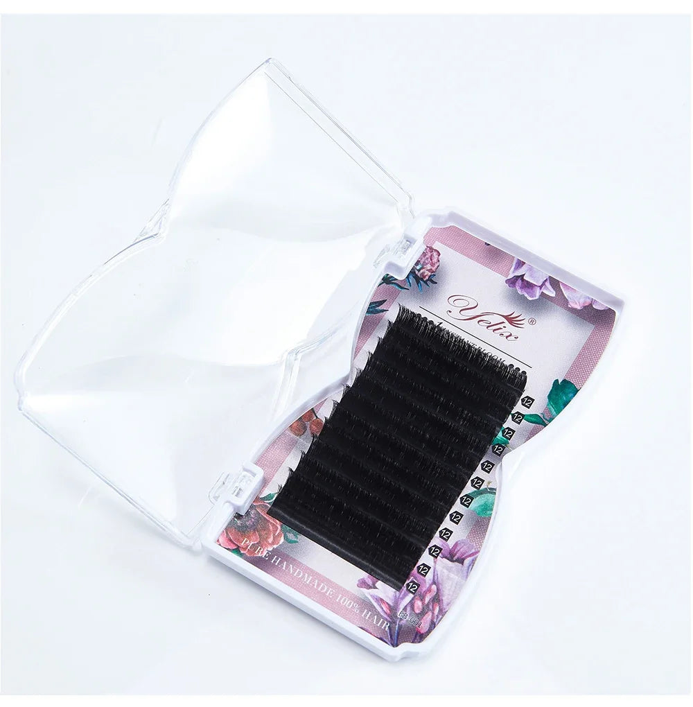 Yelix Easy Fanning Eyelash Extensions Fast Fan Blooming Individual Lashes Automatic High Quality Flowering Volume Eyelash