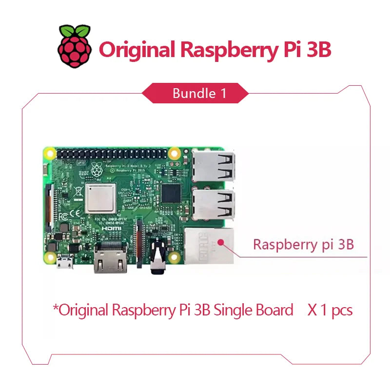 Original Raspberry Pi 3 Model B /3B+ Plus BCM2837 1.2G ,Raspberry Pi 3 B+ with 2.4G & 5G WIFI 4.2 Bluetooth and PoE
