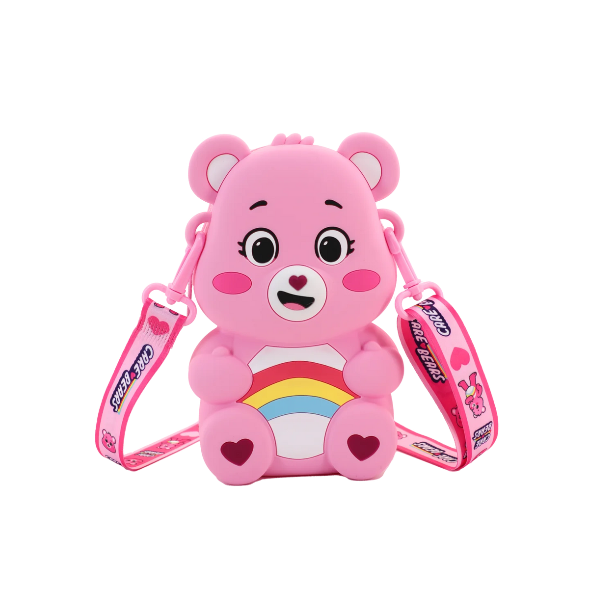 Care Bears Silicone Crossbody Bag Kawaii Cartoon Bear Shoulder Bag for Kids Cute Zipper Coin Purse Waterproof Mini Messenger Bag
