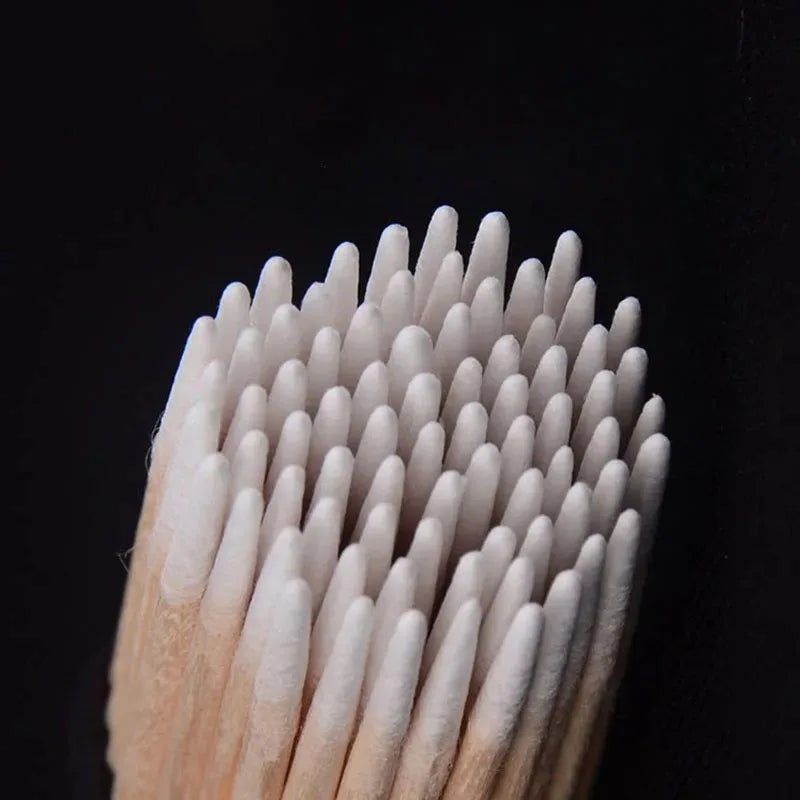 100/300/600pcs Disposable Nail Wood Cotton Swab Clean Sticks Lint-Free Wood Nail Cleaning Bud Wooden Tip Nail Polish Remover