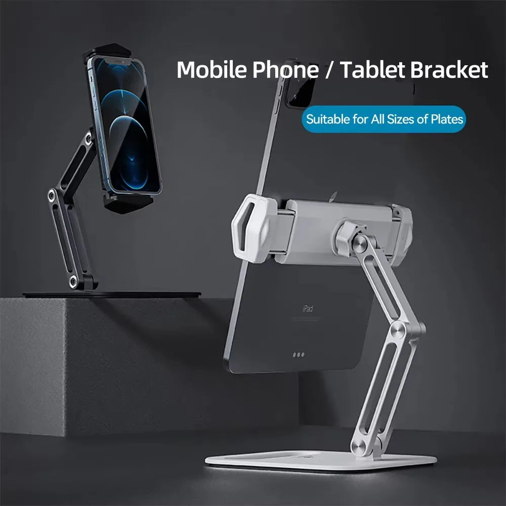 Tablet Stand Adjustable Folding Holder Aluminum Alloy Arm Ergonomic 360 Degree Rotatable for 4-13 inch Tablet and Phone Xiaomi