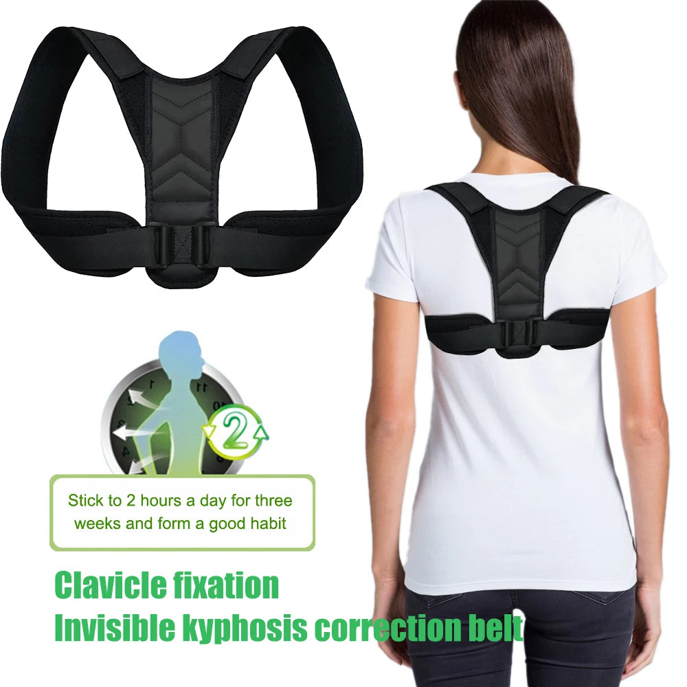 RGGMQQ Adjustable Posture Corrector for Men & Women, Comfortable Shoulder Brace Support for Neck, Back & Shoulder Pain Relief