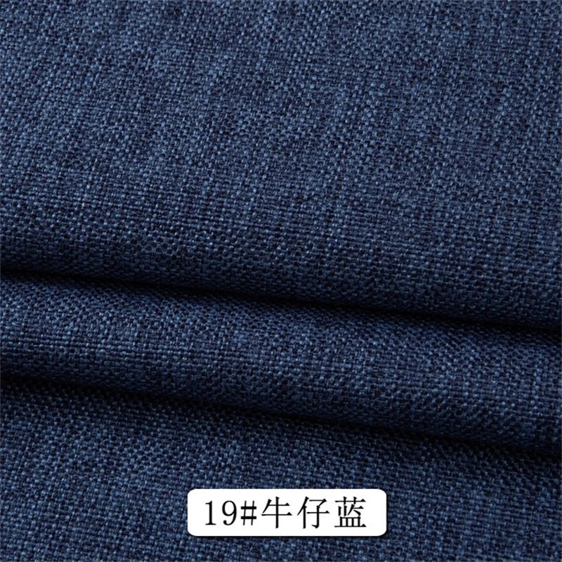 150 Cm Wide Home Textile Cotton Linen Style Sofa Fabric Solid Color Thickened Linen Coarse Cloth DIY Tablecloth Fabric 400 G / M