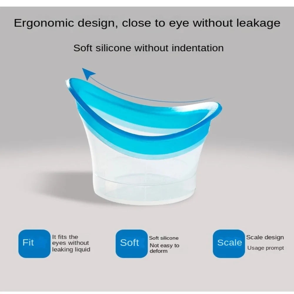 Eye Cleaning Container Silicone Eyewash Cup Soft 10ml Eye Bath Cup Resuable Eye Wash Cup Eyes Cleaner Precision Fitting Eye