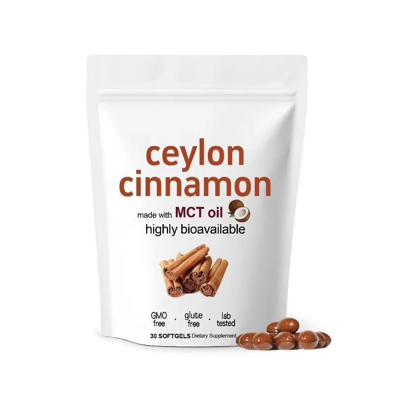 Ceylon Cinnamon Softgels with MCT Oil Daily Wellness Support Highly Bioavailable 30 Softgels