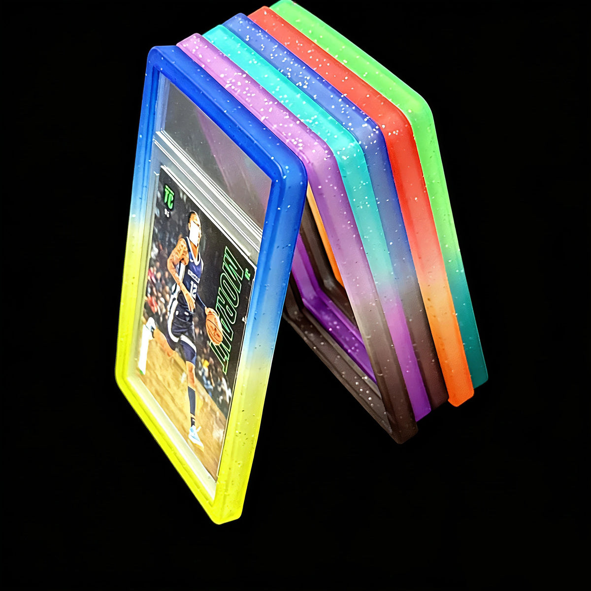 6-Pack Slab Guard for PSA Graded Cards TPU Slab Protector Graded Guard Bumper Guard Gradient Color Glitter Limited Edition